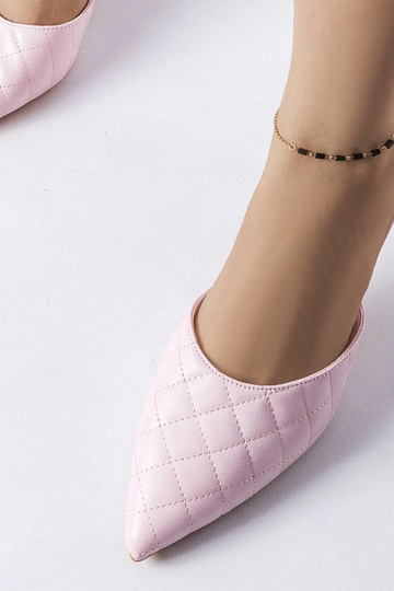 Zapatos sin cordones acolchados en color rosa con tacón de aguja de Lambert 2