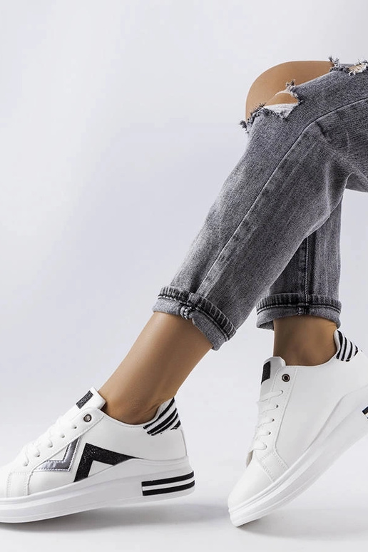 Zapatillas de plataforma blancas y...