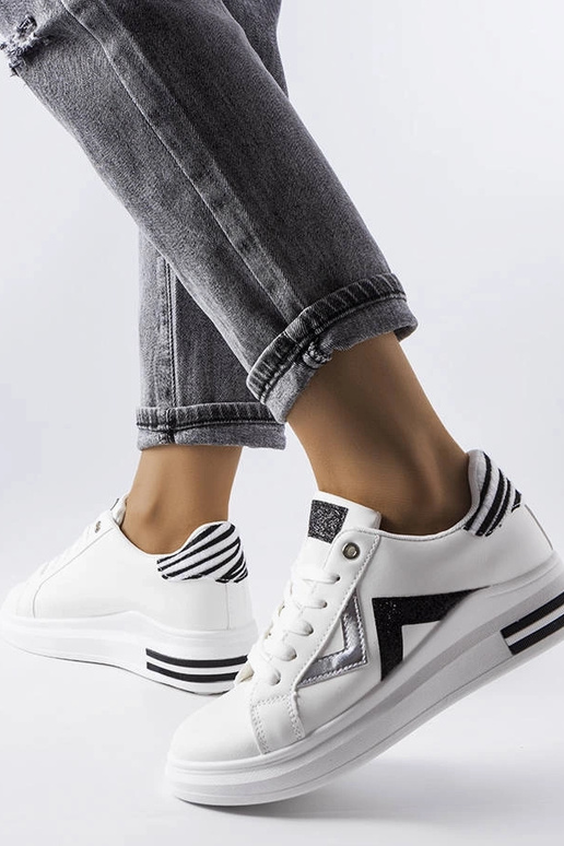 Zapatillas de plataforma blancas y...