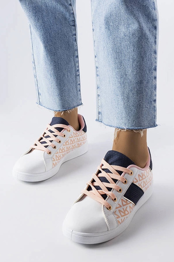 Zapatillas blancas con inserciones de colores Kessla