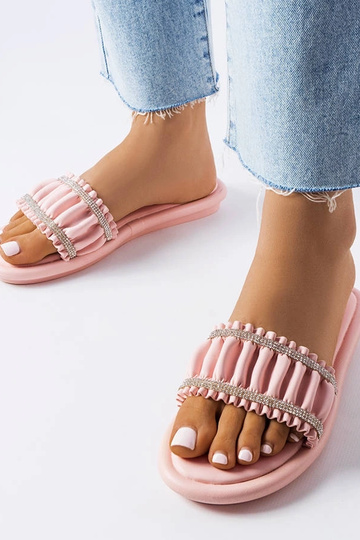 Chanclas circonitas rosas...