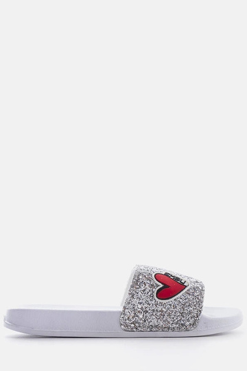 Chanclas para niños Boncoeur con purpurina gris 2