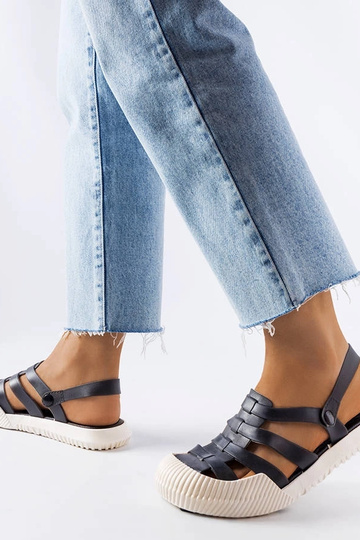 Sandalias Canton de goma negra