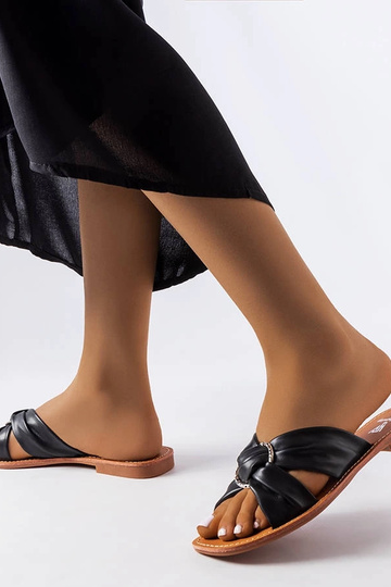 Chanclas Belisarda negras elegantes 2