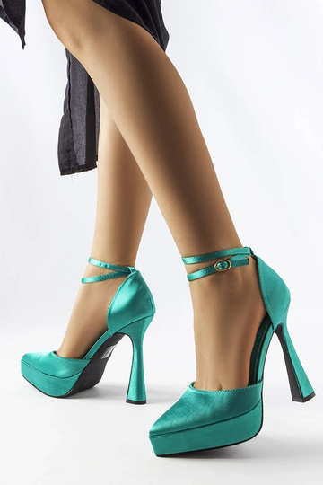 Zapatos de salón verdes con tacón alto Dallas 2