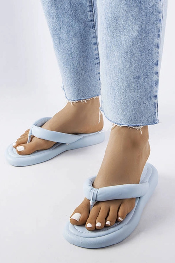 Chanclas Smithfield azules con suela gruesa