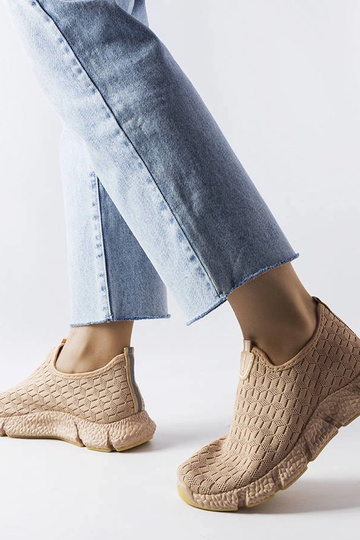 Zapatillas deportivas beige Obenor slip-on