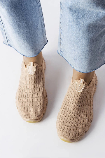 Zapatillas deportivas beige Obenor slip-on 2