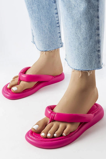 Chanclas Smithfield rosas con suela gruesa