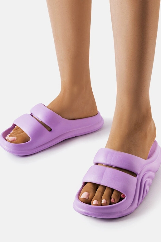 Chanclas de goma color morado Geneve
