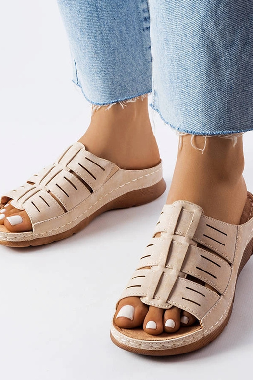 Cuñas de jersey beige