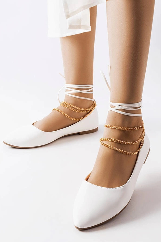 Bailarinas blancas con cierre...