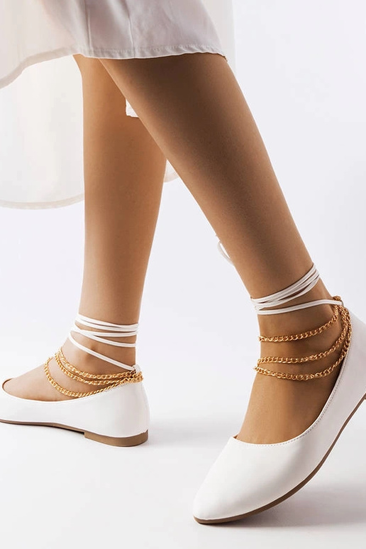 Bailarinas blancas con cierre...