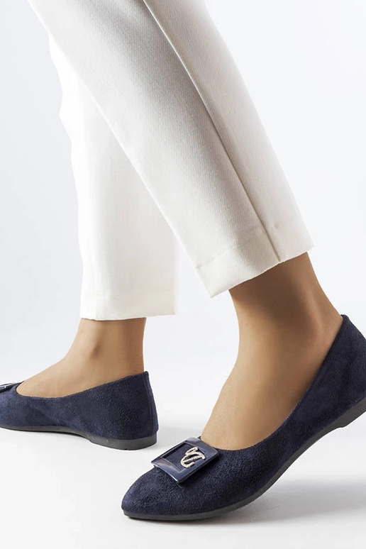 Bailarinas azul marino con circonitas... Bailarinas azul marino con circonitas...