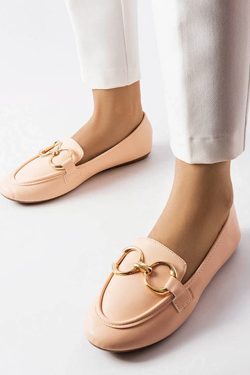 Mocasines beige de mujer...
