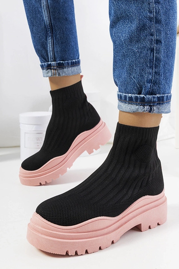 Zapatillas deportivas negras altas, "Marks"