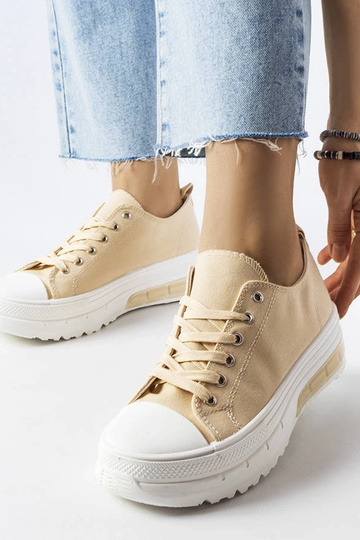 Zapatillas de plataforma Hawthorne en color beige 2