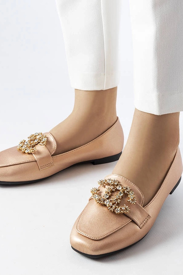 Mocasines dorados con circonitas Neuer