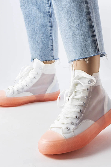 Zapatillas altas Nanterre blancas y rosas