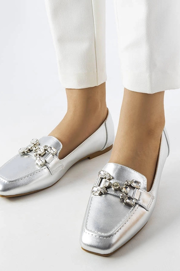 Mocasines de plata con circonitas Marechal