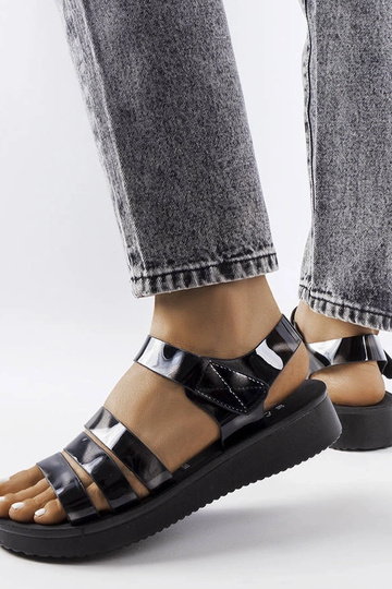 Sandalias de cuña de piel... 2