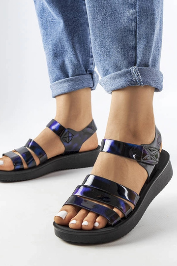 Sandalias de cuña Covillon en color azul marino