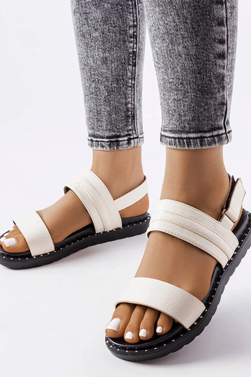 Sandalias Felicienne beige brillantes