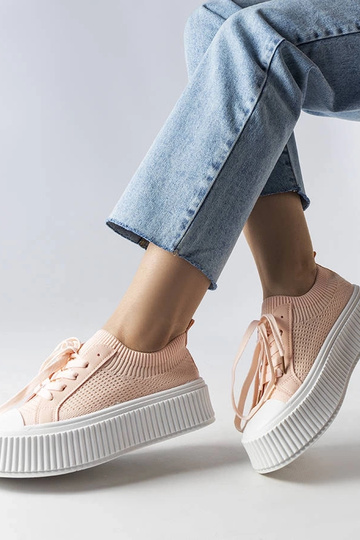 Zapatillas de tela rosa... 2