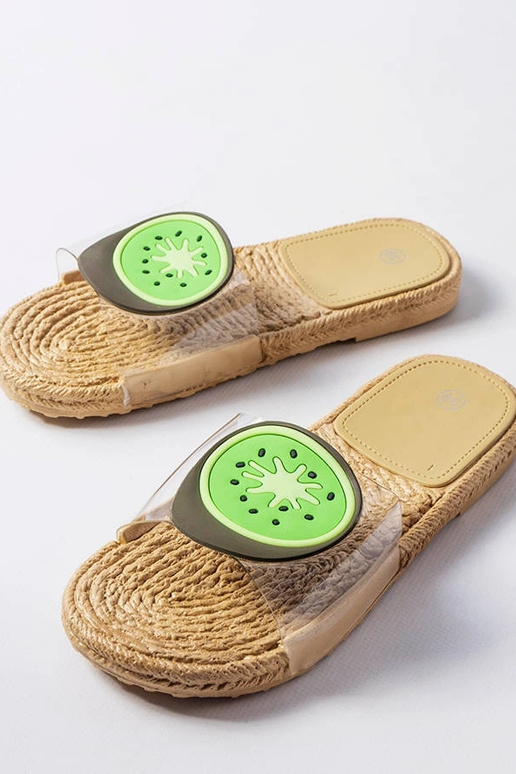 Chanclas transparentes de kiwi Foddie