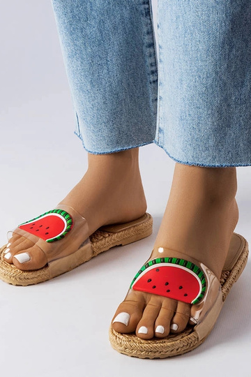 Chanclas transparentes de sandía Foddie