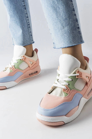 Zapatillas rosas de materiales combinados de Malas