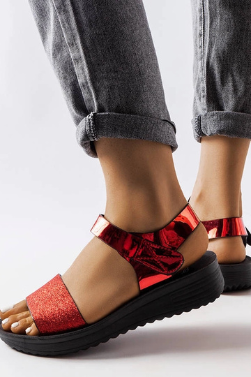 Sandalias de cuña rojas Glow 2