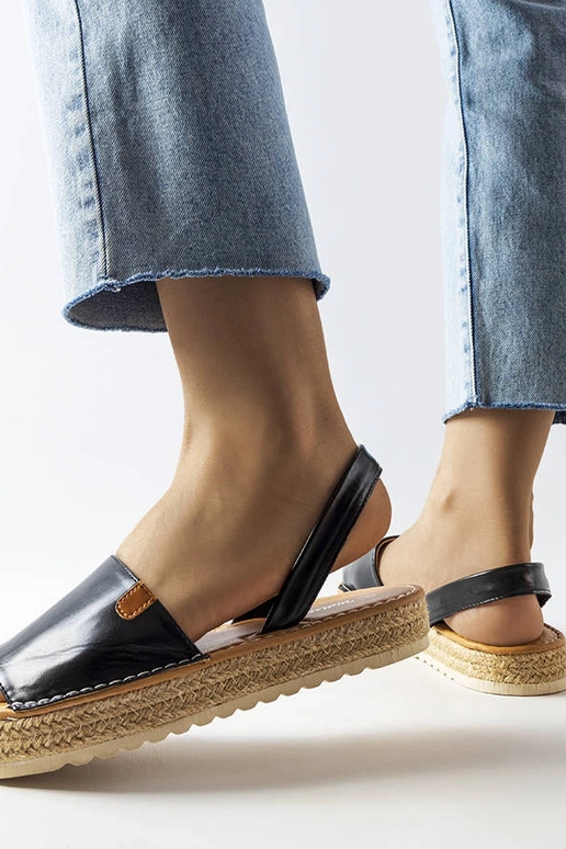 Espadrilles negras con plataforma,...