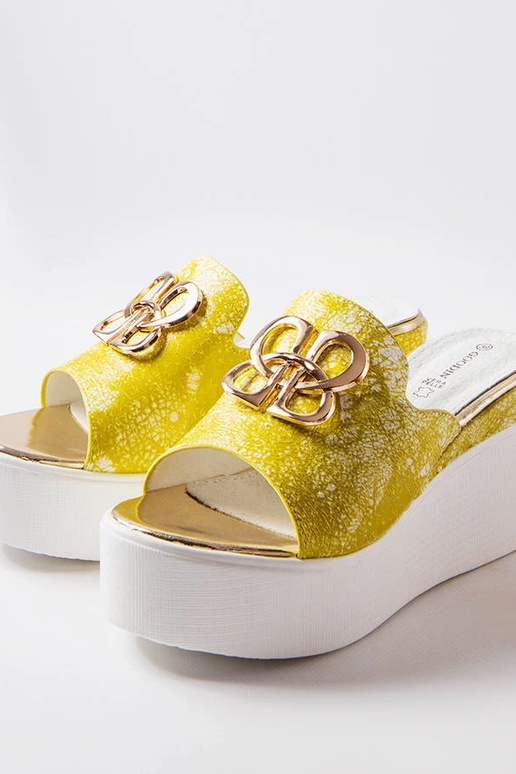 Sandalias de cuña Havanna amarillas