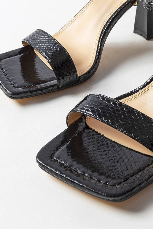 Sandalias negras de tacón alto Amalia