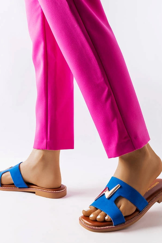 Sandalias planas Leyra Azul