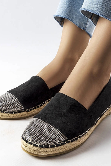 Alpargatas planas negras sin cordones para mujer de Magali 2