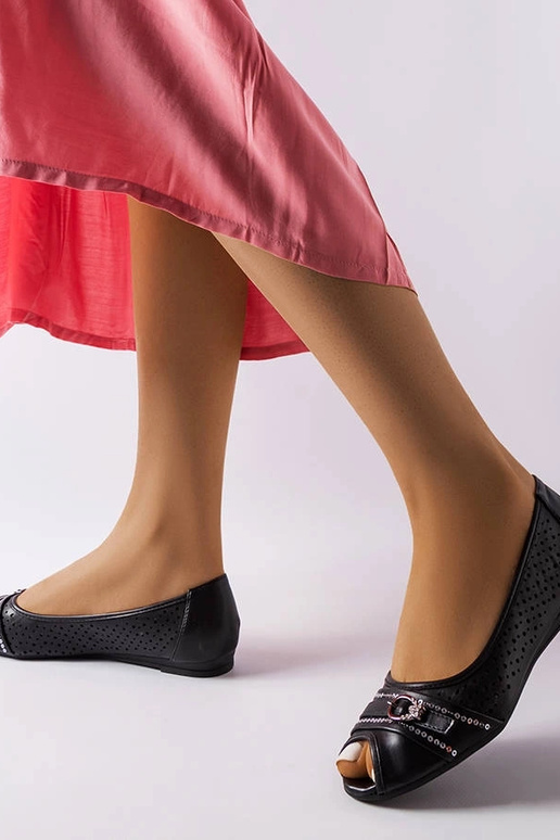 Bailarinas negras caladas con... Bailarinas negras caladas con...