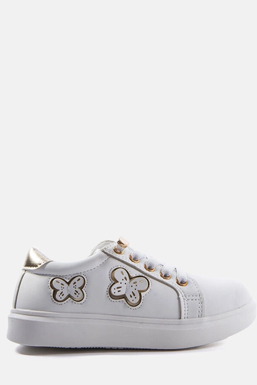Zapatillas blancas decoradas con mariposas Senapus