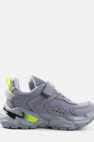 Zapatillas de deporte para niños con velcro en color gris Ansel