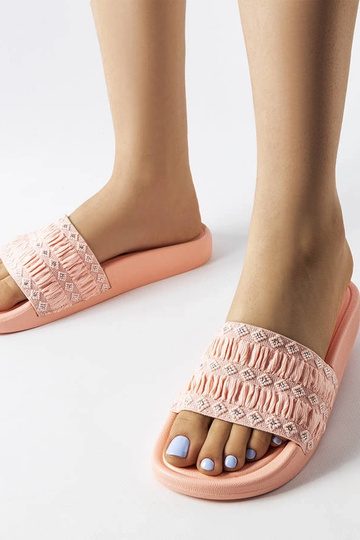 Chanclas con volantes Ernest de color rosa