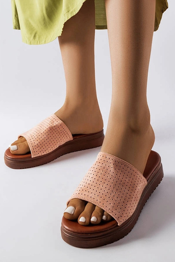 Chanclas rosas con parte superior calada Idabel 2