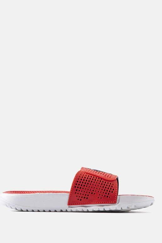 Zapatillas de goma blanco-rojas,... Zapatillas de goma blanco-rojas,...