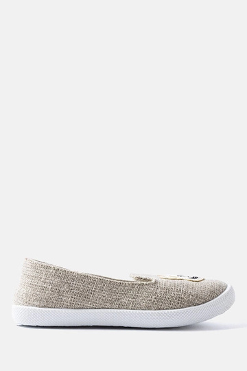 Zapatillas deportivas infantiles grises con aplique Naomi