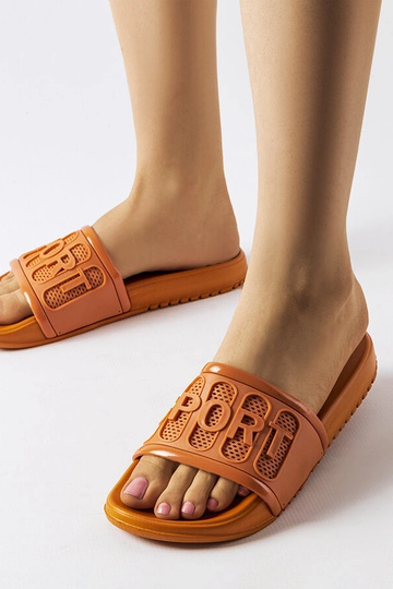 Chanclas de goma naranja Moiariello