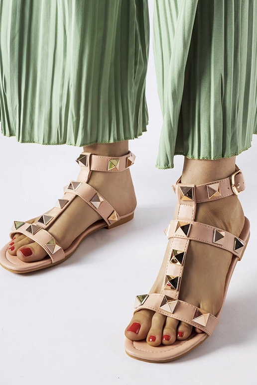 Sandalias con tachuelas rosas Ignazio