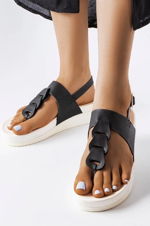 Sandalias de cuña Castelletto negras