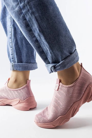 Zapatillas deportivas mujer tela rosa Aaron 2