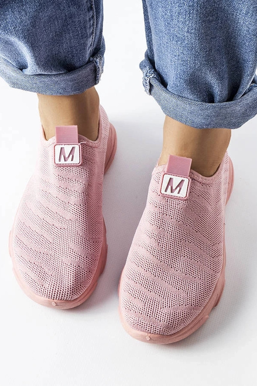 Zapatillas deportivas mujer tela rosa...