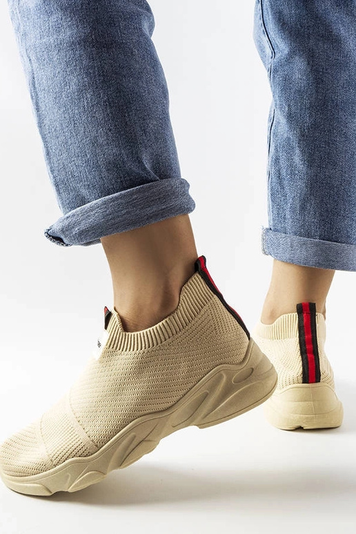 Zapatillas deportivas beige sin...